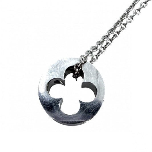 LOUIS VUITTON ルイヴィトン ネックレス パンダンティフ アンプラント アクセサリー ジュエリー 18金WG 750 K18ホワイトゴールド ダイヤモンド ユニセックス 約6.7g【中古品】