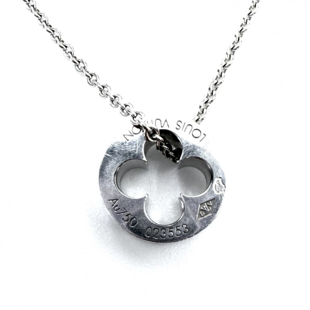 LOUIS VUITTON ルイヴィトン ネックレス パンダンティフ アンプラント アクセサリー ジュエリー 18金WG 750 K18ホワイトゴールド ダイヤモンド ユニセックス 約6.7g【中古品】