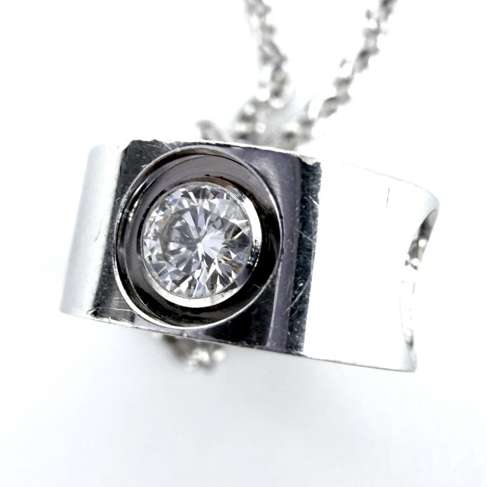 LOUIS VUITTON ルイヴィトン ネックレス パンダンティフ アンプラント アクセサリー ジュエリー 18金WG 750 K18ホワイトゴールド ダイヤモンド ユニセックス 約6.7g【中古品】