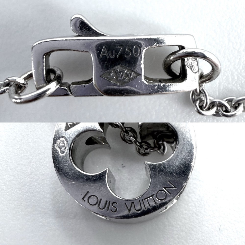 LOUIS VUITTON ルイヴィトン ネックレス パンダンティフ アンプラント アクセサリー ジュエリー 18金WG 750 K18ホワイトゴールド ダイヤモンド ユニセックス 約6.7g【中古品】