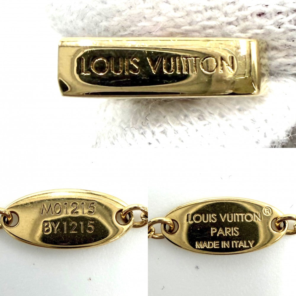 LOUIS VUITTON ルイヴィトン ネックレス ネックレスLV アイコニックエナメル アクセサリー 小物 モノグラムフラワー M01215 ゴールド ピンク レディース 約5.6g【中古品】