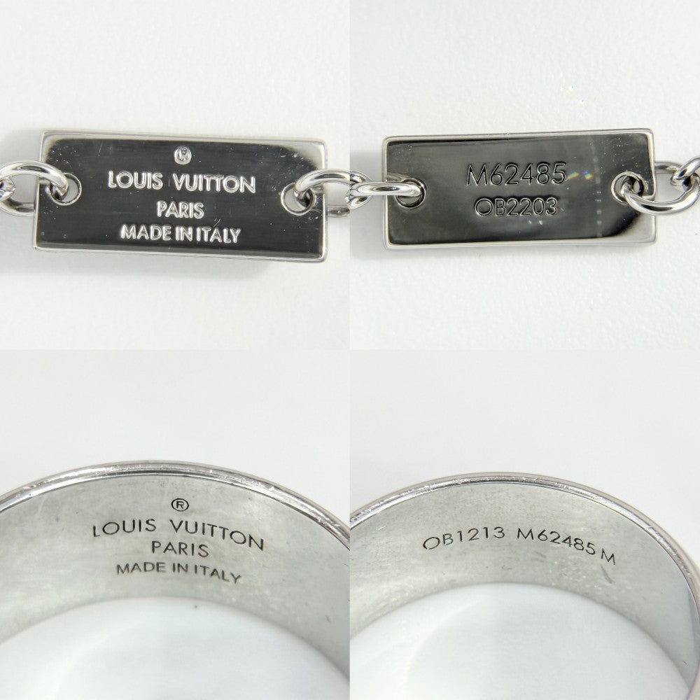 LOUIS VUITTON ルイヴィトン ネックレス 2WAY リングネックレス モノグラム 指輪 LVロゴ シルバー アクセサリー M62485 メンズ 約19.1g【中古品】