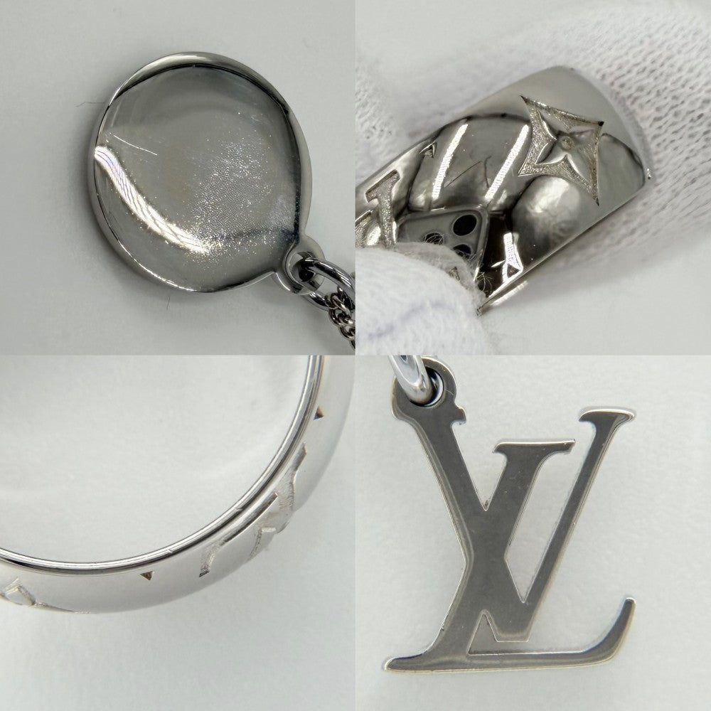 LOUIS VUITTON ルイヴィトン ネックレス 2WAY リングネックレス モノグラム 指輪 LVロゴ シルバー アクセサリー M62485 メンズ 約19.1g【中古品】