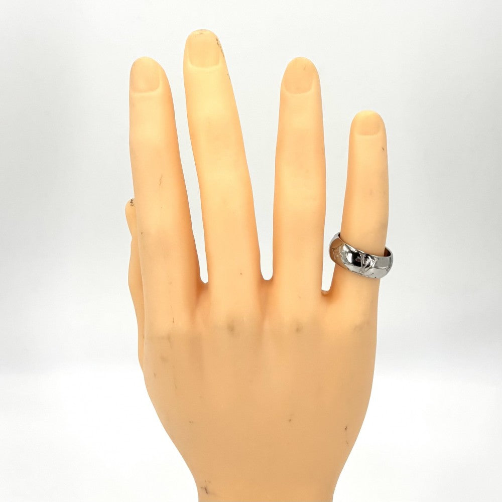 LOUIS VUITTON ルイヴィトン ネックレス 2WAY リングネックレス モノグラム 指輪 LVロゴ シルバー アクセサリー M62485 メンズ 約19.1g【中古品】