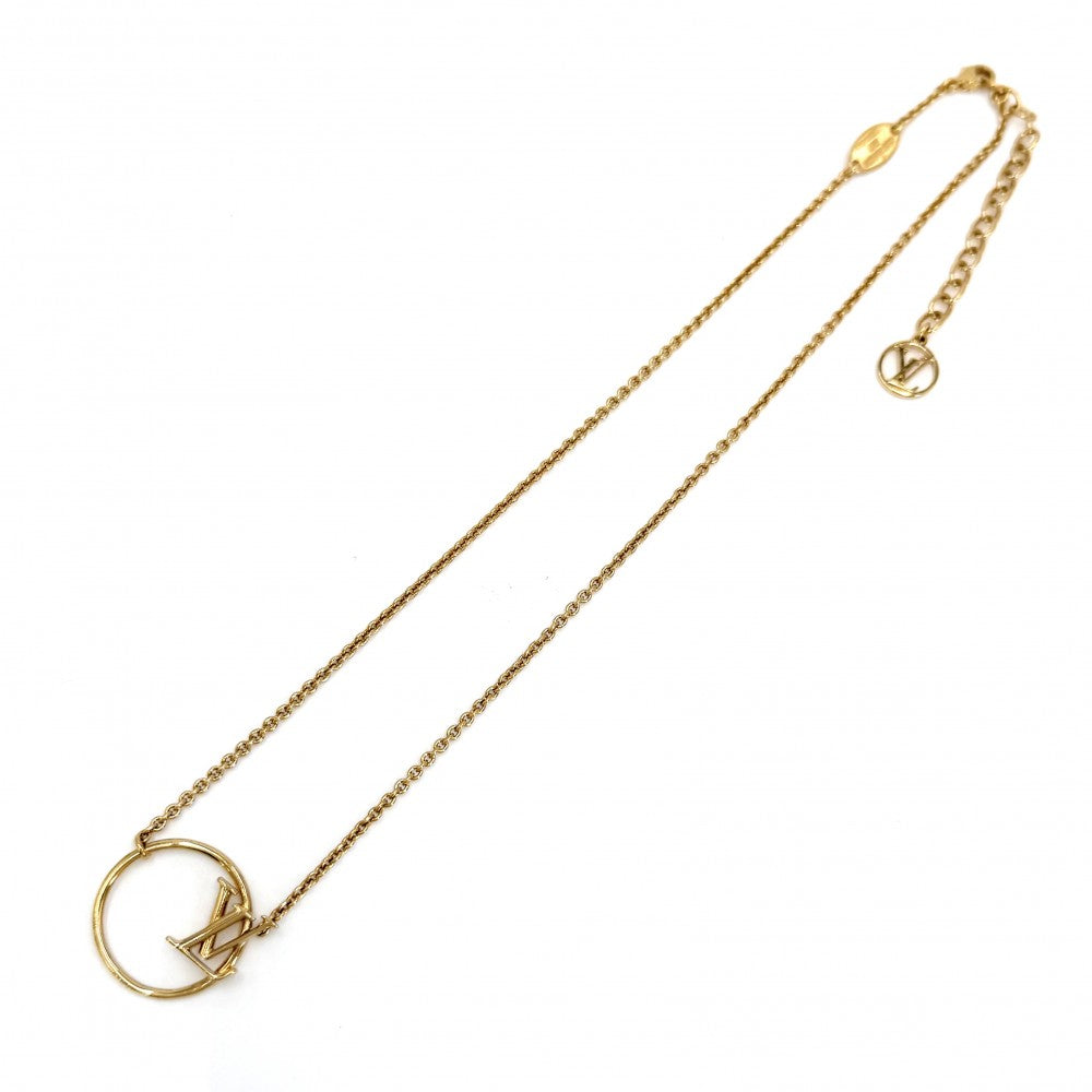 LOUIS VUITTON ルイヴィトン ネックレス コリエ・LV エクリプス アクセサリー ペンダント M00762 ゴールド ユニセックス 約6.2g【中古品】