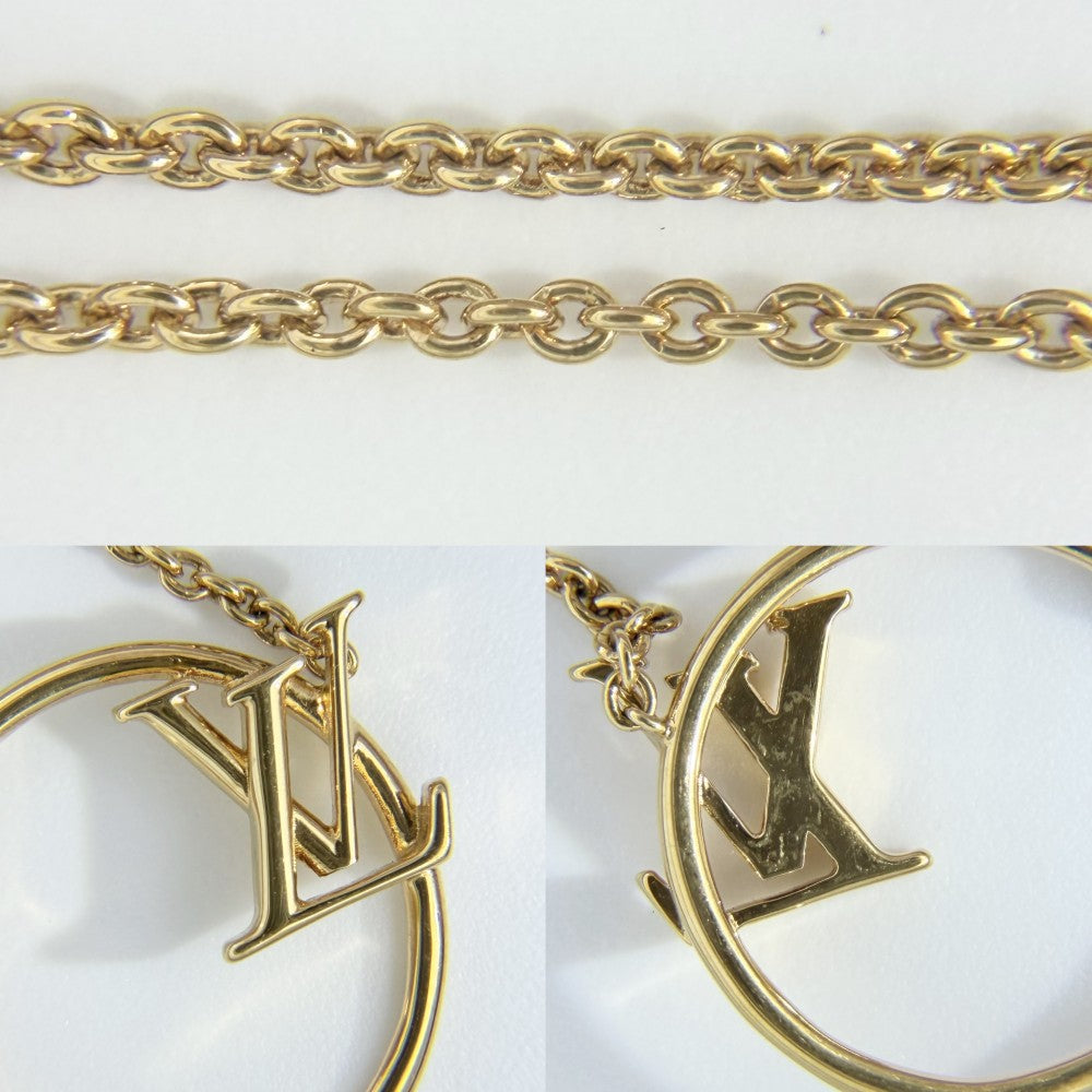 LOUIS VUITTON ルイヴィトン ネックレス コリエ・LV エクリプス アクセサリー ペンダント M00762 ゴールド ユニセックス 約6.2g【中古品】