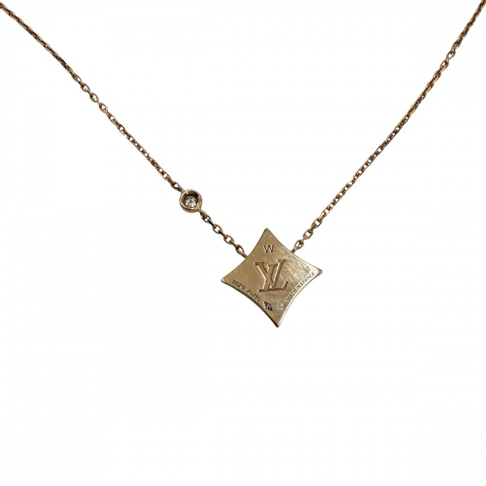 LOUIS VUITTON ルイヴィトン ネックレス モノグラム ペンダント カラー ブロッサム BB アクセサリー 18金PG Au750 ジュエリー K18ピンクゴールド ダイヤモンド0.04ct Q93892 ゴールド レディース 約3.8g【中古品】