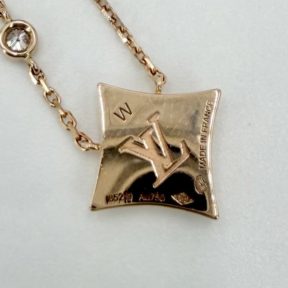 LOUIS VUITTON ルイヴィトン ネックレス モノグラム ペンダント カラー ブロッサム BB アクセサリー 18金PG Au750 ジュエリー K18ピンクゴールド ダイヤモンド0.04ct Q93892 ゴールド レディース 約3.8g【中古品】