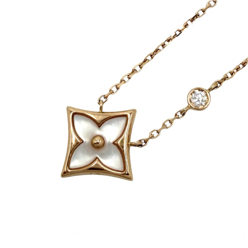 LOUIS VUITTON ルイヴィトン ネックレス モノグラム ペンダント カラー ブロッサム BB アクセサリー 18金PG Au750 ジュエリー K18ピンクゴールド ダイヤモンド0.04ct Q93892 ゴールド レディース 約3.8g【中古品】