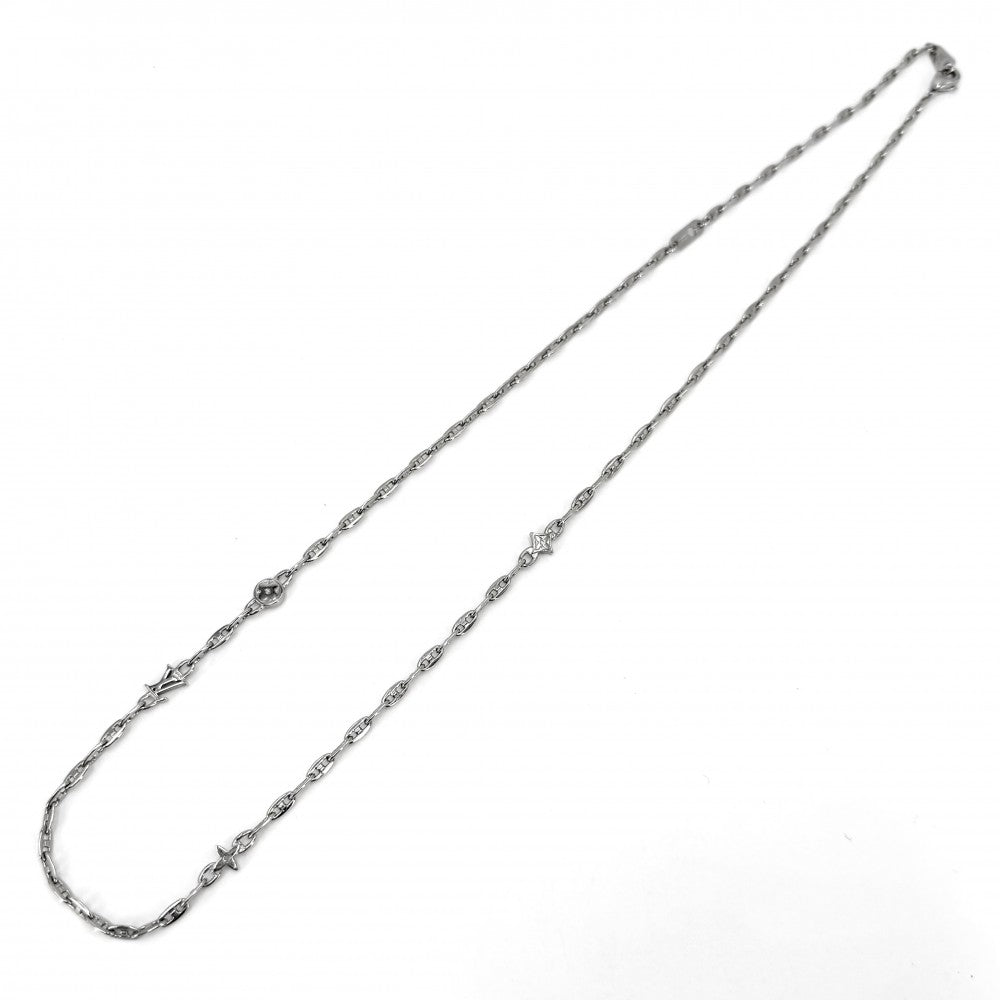 【開店SALE】 LOUIS VUITTON ルイヴィトン ネックレス LVスピード アクセサリー M02225 シルバー メンズ 約10.6g【中古品】