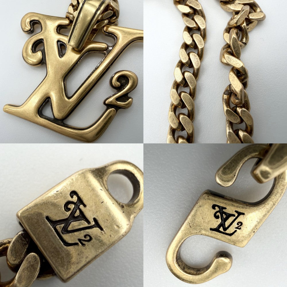LOUIS VUITTON ルイヴィトン ネックレス ルイヴィトン × NIGO コリエ スクエアード LV アクセサリー ペンダント MP2692 ゴールド メンズ 約45.4g【中古品】