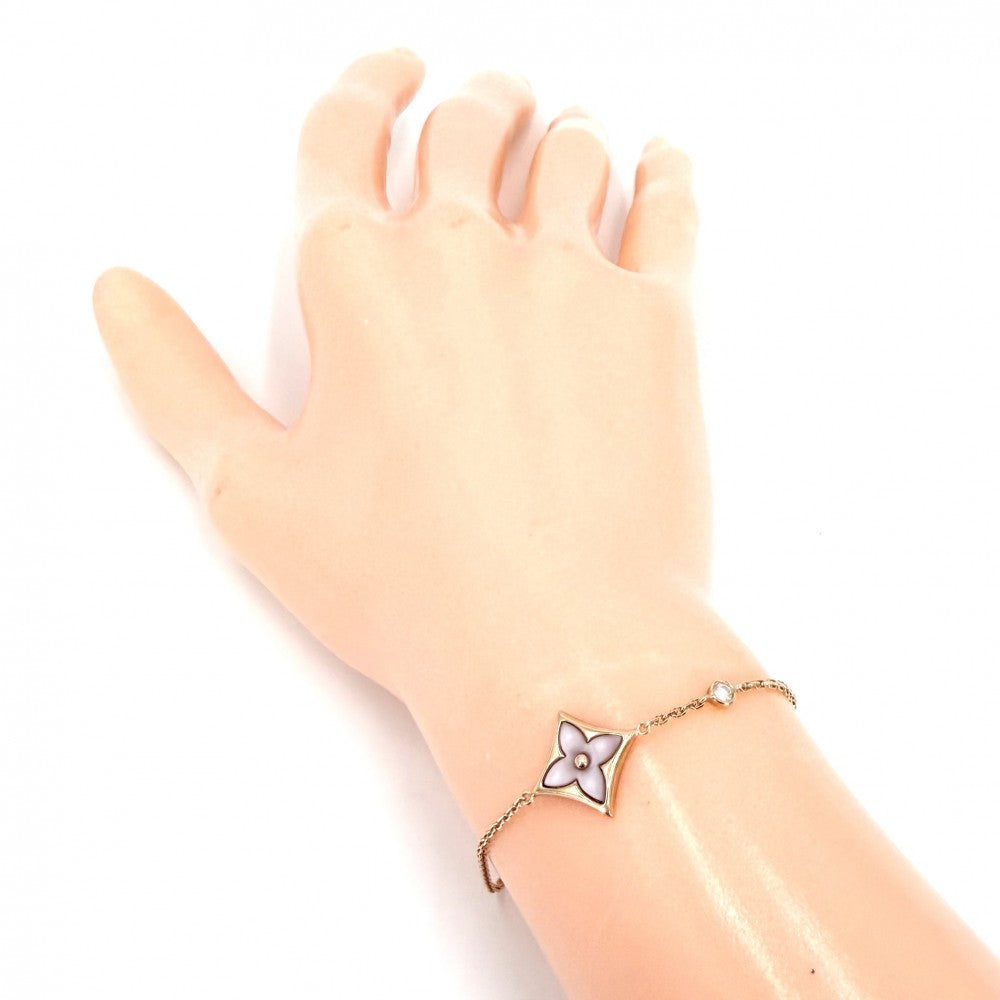 LOUIS VUITTON ルイヴィトン ブレスレット スター ブロッサム BB アクセサリー ジュエリー Au750 18金PG K18ピンクゴールド ダイヤモンド0.04ct Q95538 ゴールド レディース 約3.0g【中古品】