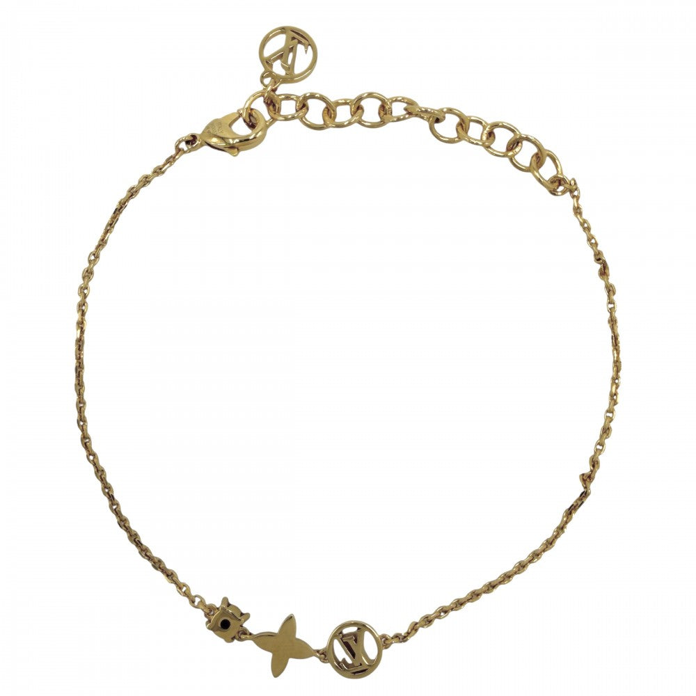 LOUIS VUITTON ルイヴィトン ブレスレット プティ ルイ アクセサリー M00374 ゴールド レディース 約2.5g【中古品】
