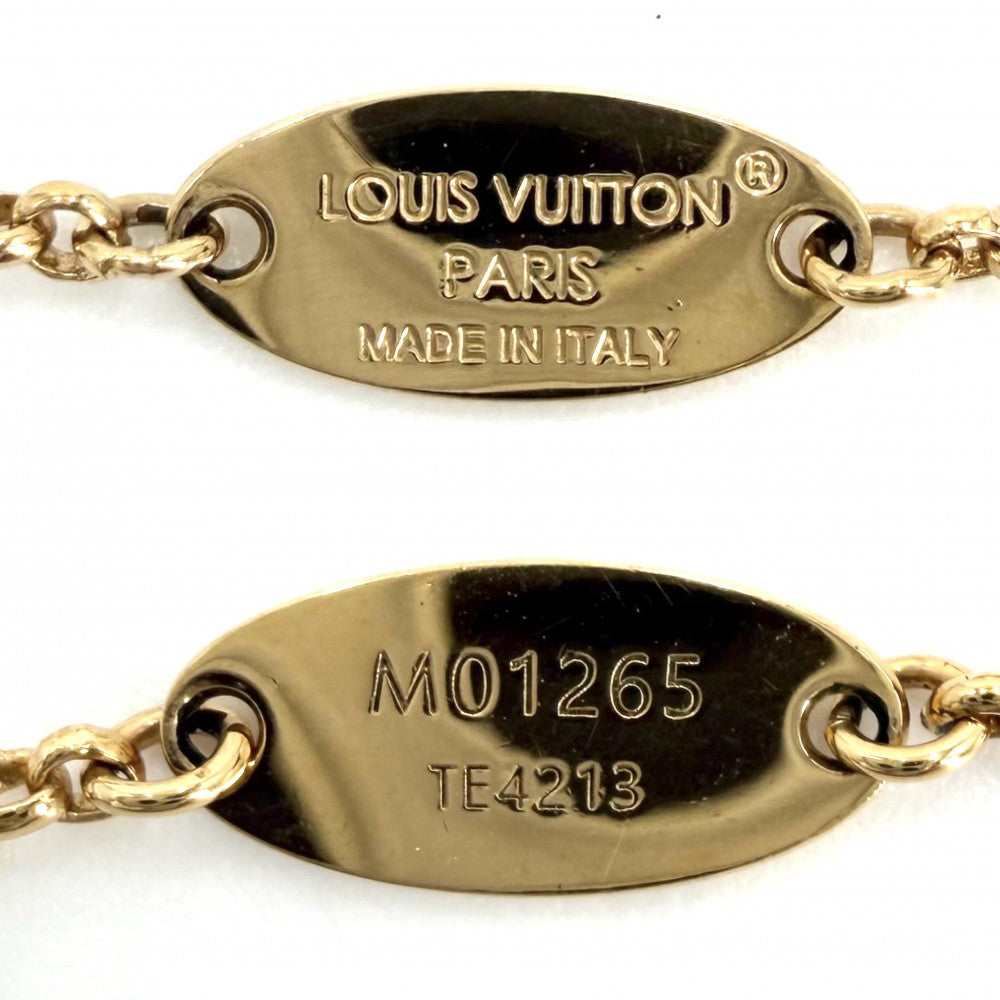LOUIS VUITTON ルイヴィトン ネックレス LV グラム パンダント アクセサリー ペンダント M01265 ゴールド シルバー レディース 約7.7g【中古品】