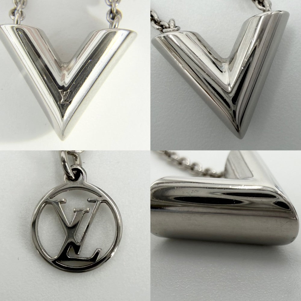LOUIS VUITTON ルイヴィトン ネックレス エセンシャルV ペンダント アクセサリー メンズ レディース 男女兼用 M63197 シルバー ユニセックス 約9.3g【中古品】