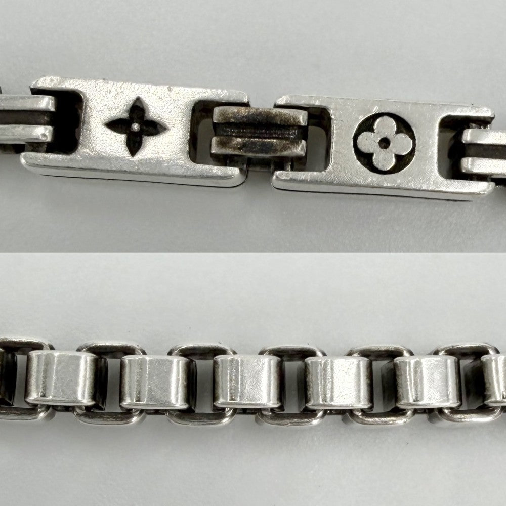 LOUIS VUITTON ルイヴィトン ブレスレット モノグラム ブレスレット・LVテーラー アクセサリー ジュエリー Mサイズ シルバー925 M1149M メンズ 約29.6g【中古品】