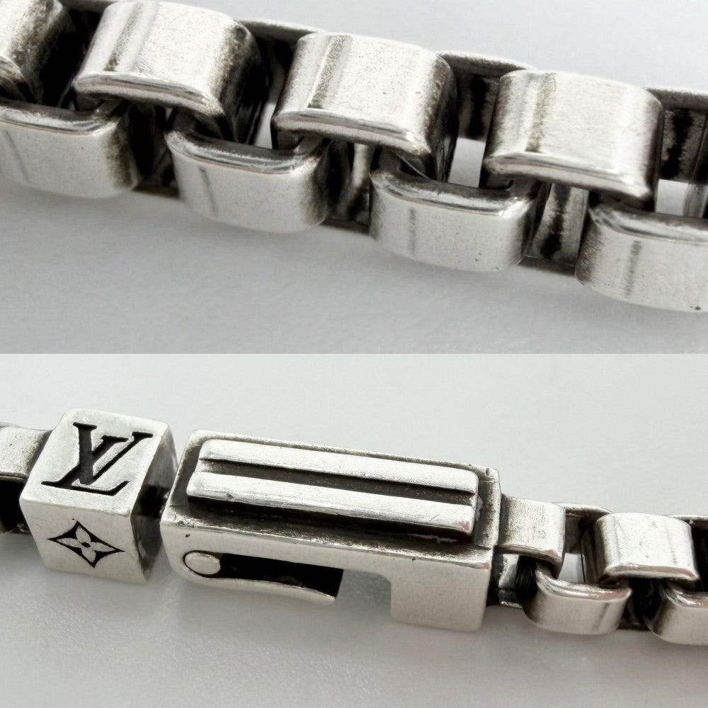 LOUIS VUITTON ルイヴィトン ブレスレット モノグラム ブレスレット・LVテーラー アクセサリー ジュエリー Mサイズ シルバー925 M1149M メンズ 約29.6g【中古品】