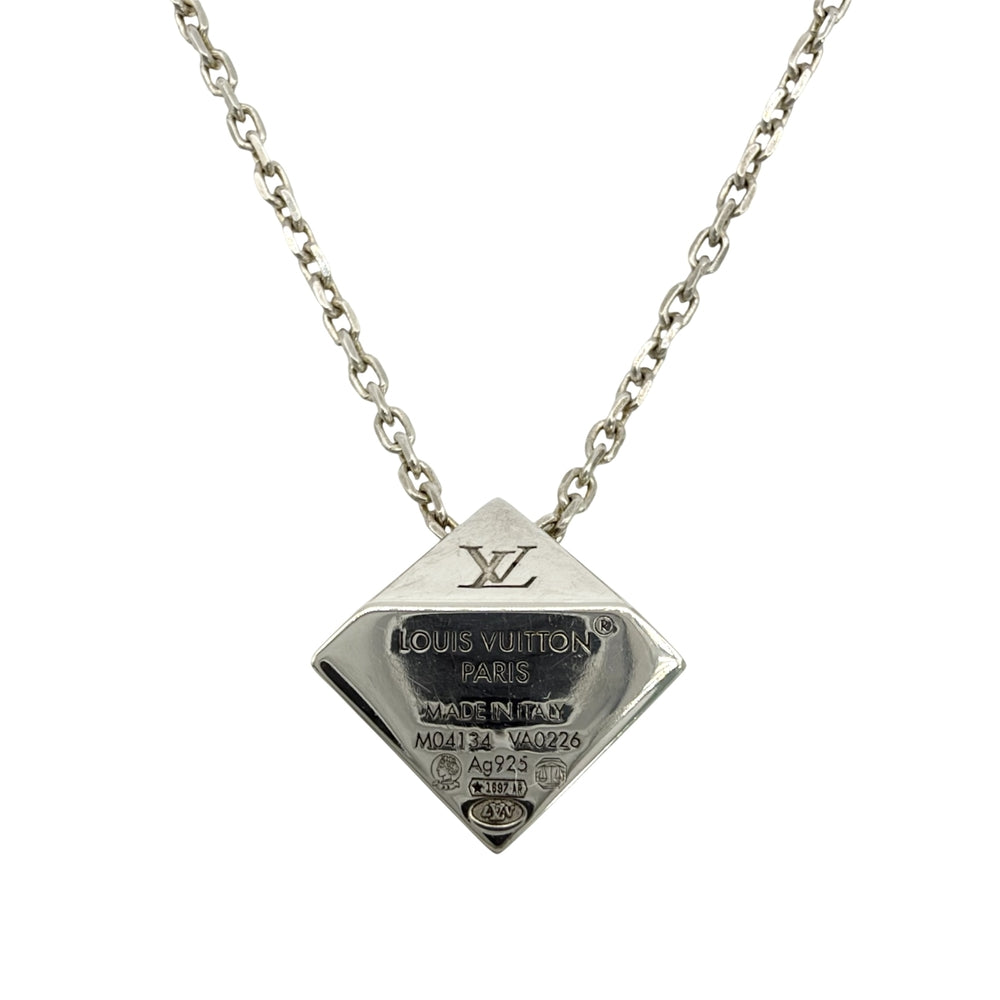 LOUIS VUITTON ルイヴィトン ネックレス LV キューブ ジュエリー アクセサリー シルバー925 M04134 レディース 約14.2g【中古品】