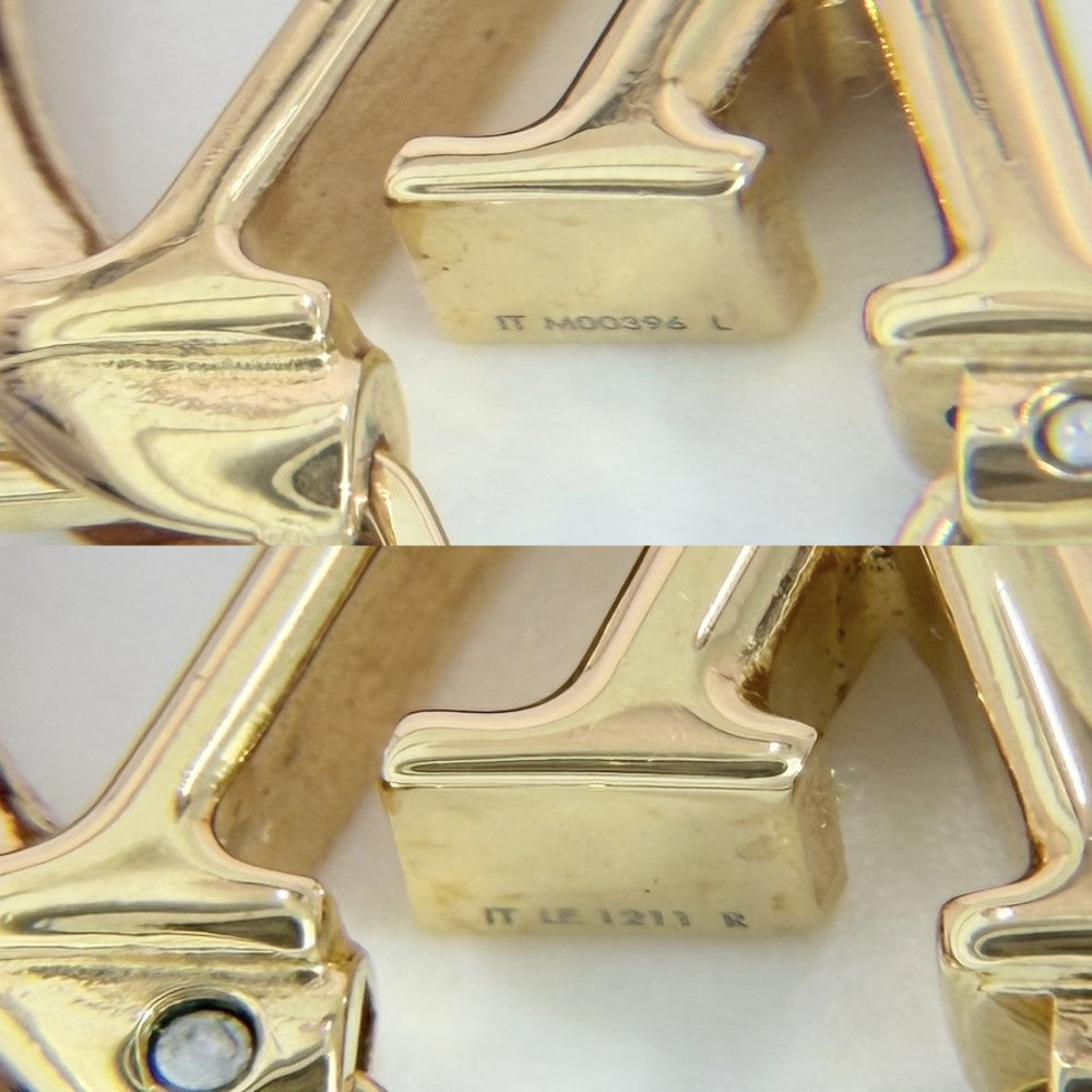 【開店SALE】 LOUIS VUITTON ルイヴィトン ピアス ルイーズ LV サークル アクセサリー M00396 ゴールド レディース 約14.6g【中古品】