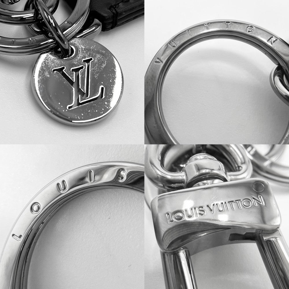 LOUIS VUITTON ルイヴィトン キーホルダー モノグラムエクリプス ポルトクレドラゴンヌ キーリング バッグチャーム 小物 M61950 ブラック 黒 シルバー金具 メンズ【中古品】
