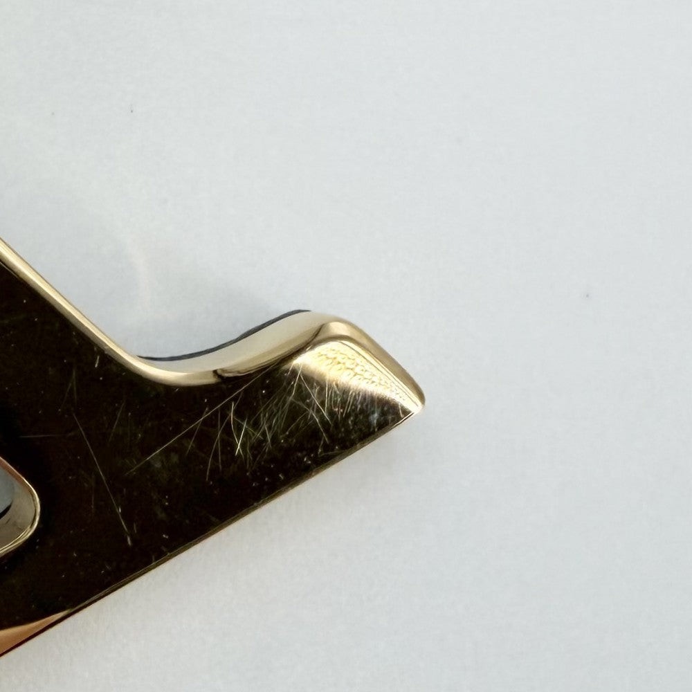 LOUIS VUITTON ルイヴィトン キーホルダー ポルトクレ LV カプシーヌ バッグチャーム キーリング 小物 M63080 ブラック 黒 ゴールド レディース【中古品】