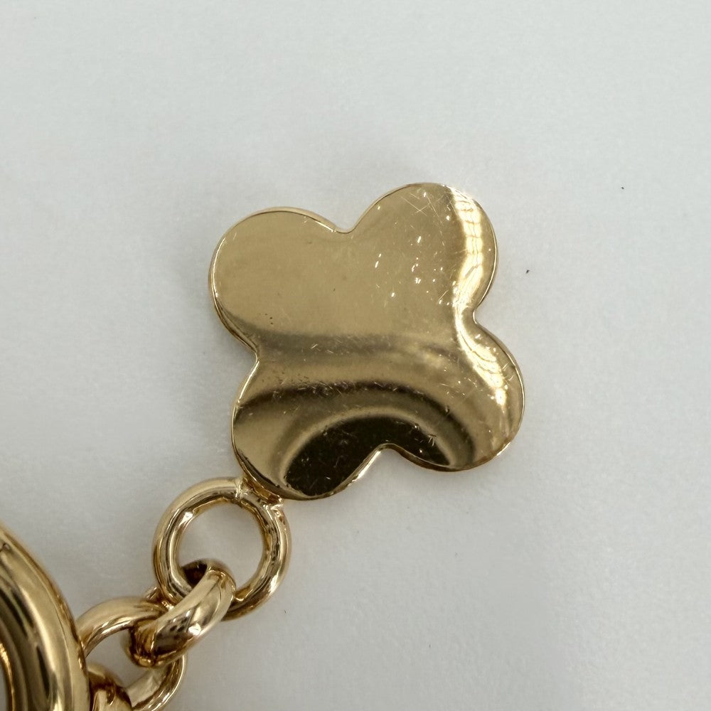 LOUIS VUITTON ルイヴィトン キーホルダー ポルトクレ LV カプシーヌ バッグチャーム キーリング 小物 M63080 ブラック 黒 ゴールド レディース【中古品】