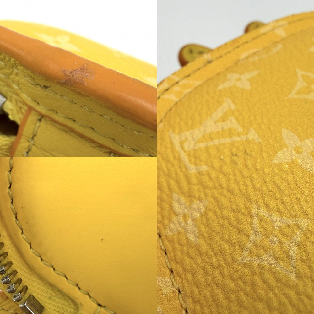 LOUIS VUITTON ルイヴィトン キーホルダー バッグチャーム・LVクラブ ポーチ 小物入れ M01932 モノグラムキャンバス イエロー シルバー金具 レディース【中古品】