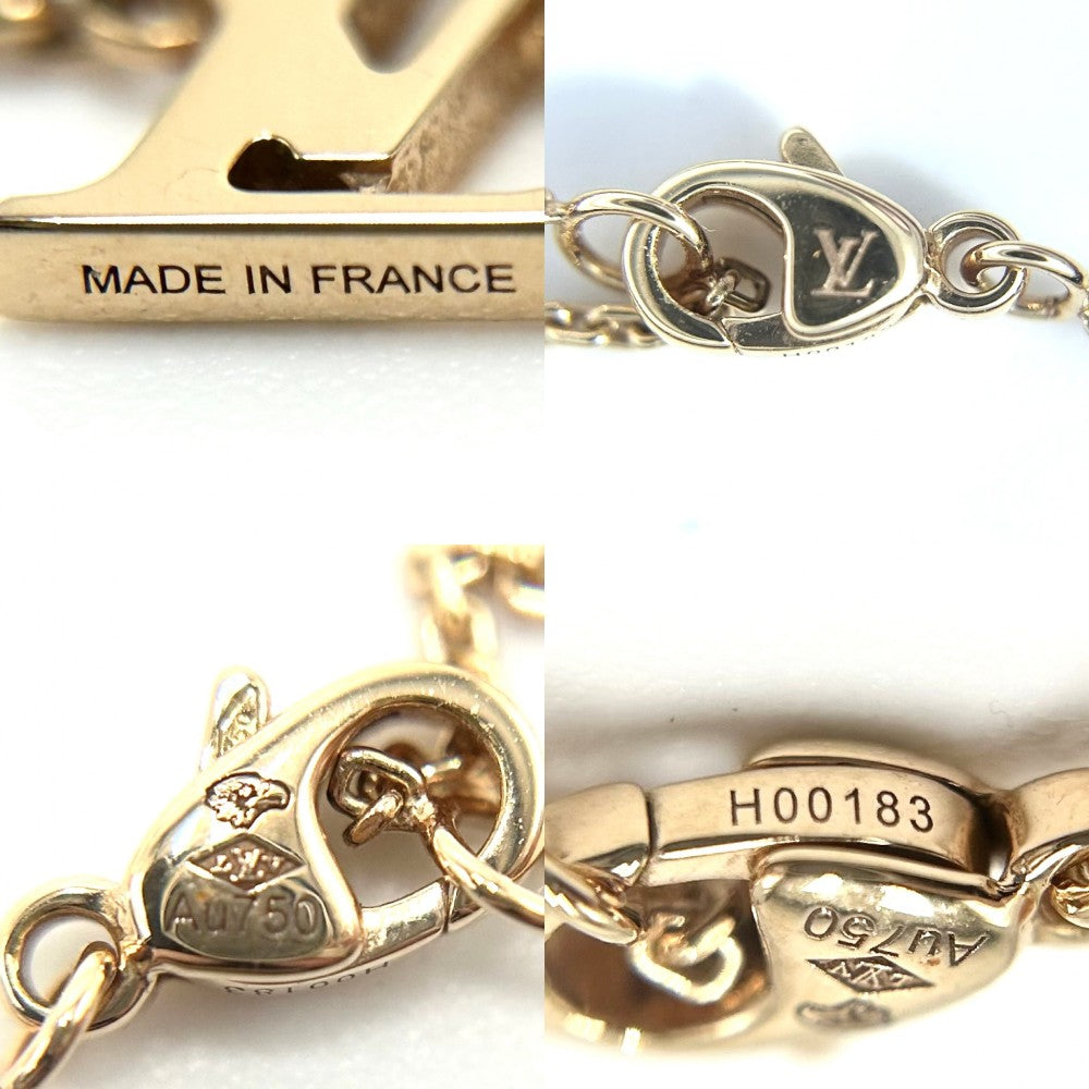 LOUIS VUITTON ルイヴィトン ネックレス ペンダント イディール ブロッサム LV アクセサリー ジュエリー 18金PG Au750 K18イエローゴールド ダイヤモンド0.03ct Q93655 ゴールド ユニセックス 約4.0g【中古品】