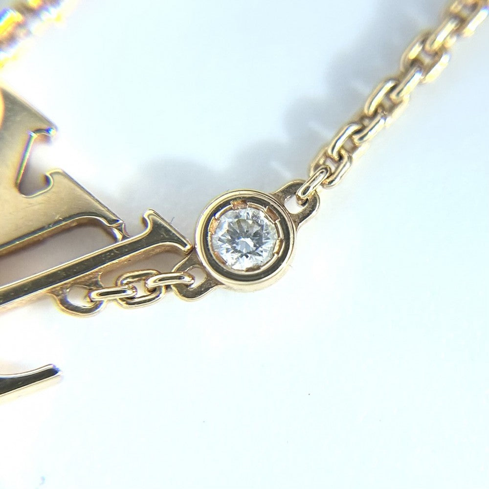 LOUIS VUITTON ルイヴィトン ネックレス ペンダント イディール ブロッサム LV アクセサリー ジュエリー 18金PG Au750 K18イエローゴールド ダイヤモンド0.03ct Q93655 ゴールド ユニセックス 約4.0g【中古品】