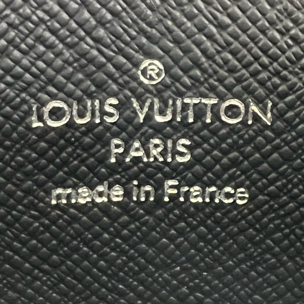 LOUIS VUITTON ルイヴィトン コインケース モノグラムエクリプス ジッピーコインパースヴェルティカル M81662 ブラック 黒 シルバー金具 メンズ【中古品】