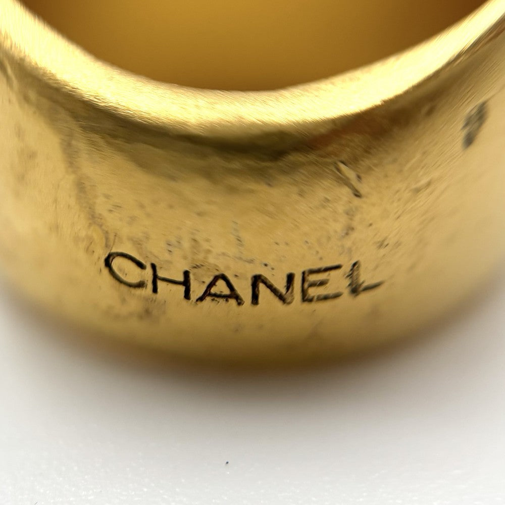 【開店SALE】 CHANEL シャネル 指輪 リング ココマーク ココ アクセサリー GP カラーストーン 約11号 ゴールド レディース 約21.7g【中古品】