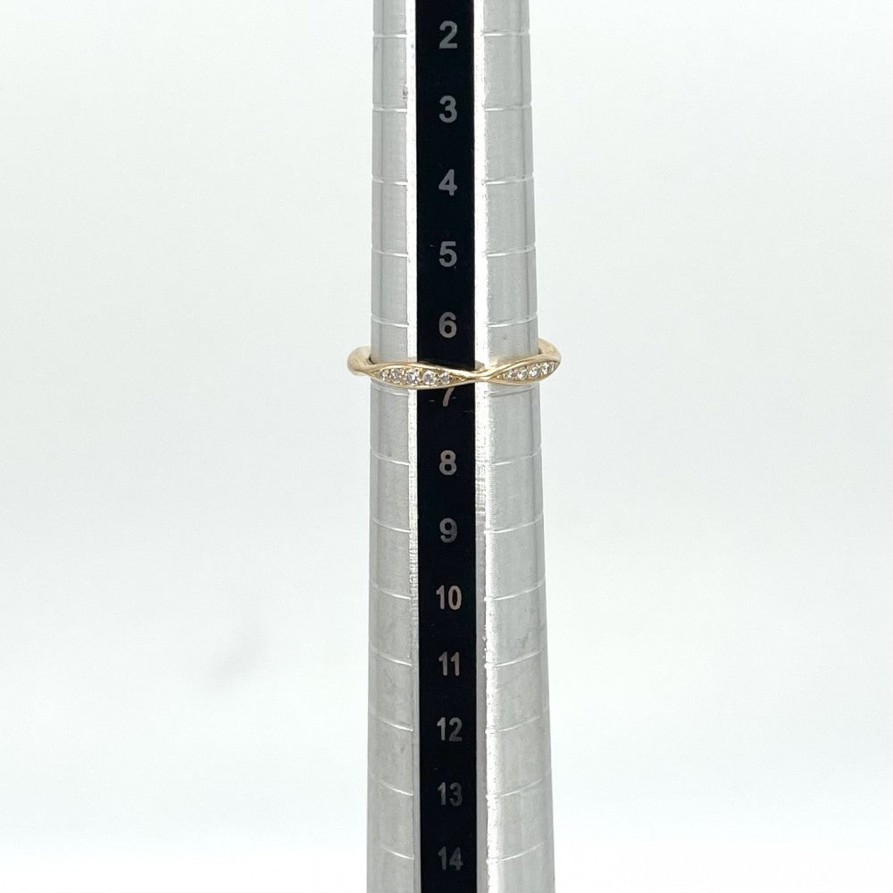 【開店SALE】 CHANEL シャネル 指輪 カメリアコレクション ハーフエタニティ リング アクセサリー Au750 47サイズ 18金PG K18ピンクゴールド ダイヤモンド0.08ct 約7号 J10836 レディース 約2.2g【中古品】