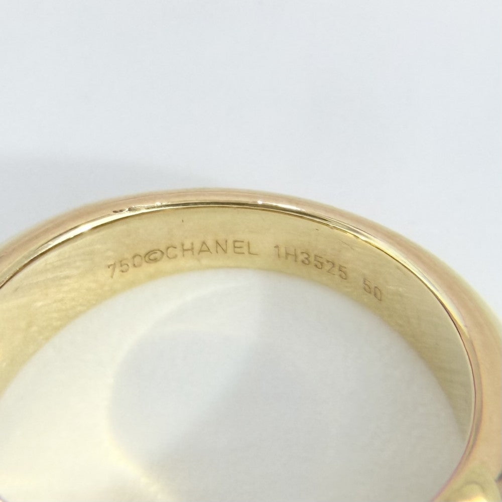 CHANEL シャネル 指輪 リング アクセサリー ジュエリー Au750 50サイズ 18金YG K18イエローゴールド ダイヤモンド 約9.5号 レディース 約10.7g【中古品】