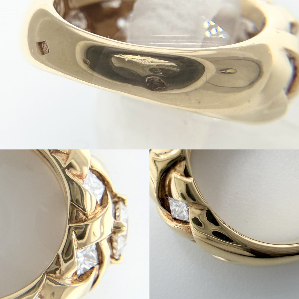 CHANEL シャネル 指輪 リング アクセサリー ジュエリー Au750 50サイズ 18金YG K18イエローゴールド ダイヤモンド 約9.5号 レディース 約10.7g【中古品】