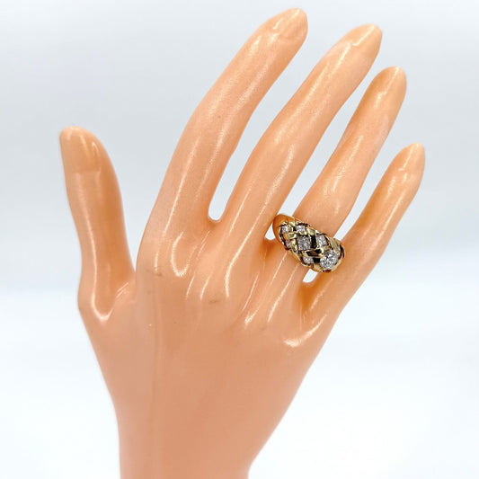 CHANEL シャネル 指輪 リング アクセサリー ジュエリー Au750 50サイズ 18金YG K18イエローゴールド ダイヤモンド 約9.5号 レディース 約10.7g【中古品】