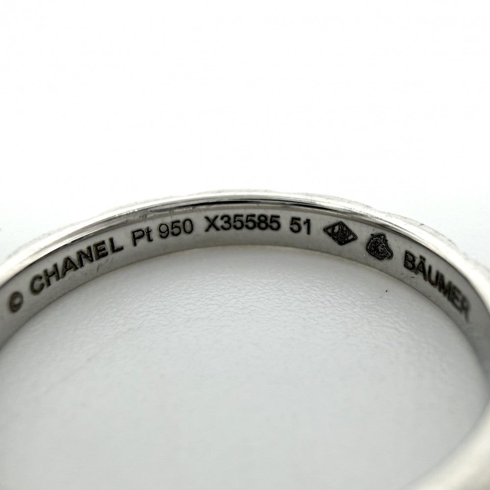 CHANEL シャネル 指輪 リング マトラッセ アクセサリー ジュエリー 51サイズ Pt950プラチナ 約10号 J2820 レディース 約3.3g【中古品】
