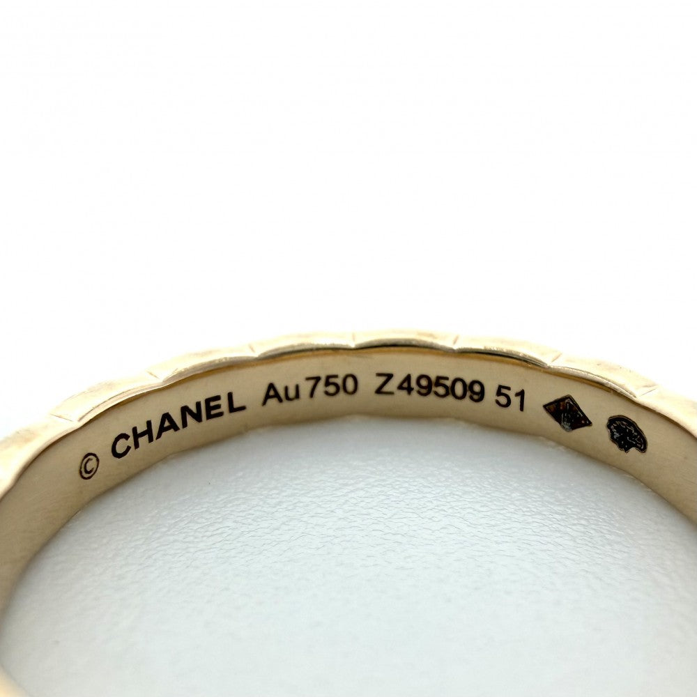CHANEL シャネル 指輪 ココクラッシュ リング ミニ 5Pダイヤ ジュエリー アクセサリー 18金PG Au750 サイズ51 K18ピンクゴールド ダイヤモンド 約10.5号 レディース 約2.8g【中古品】