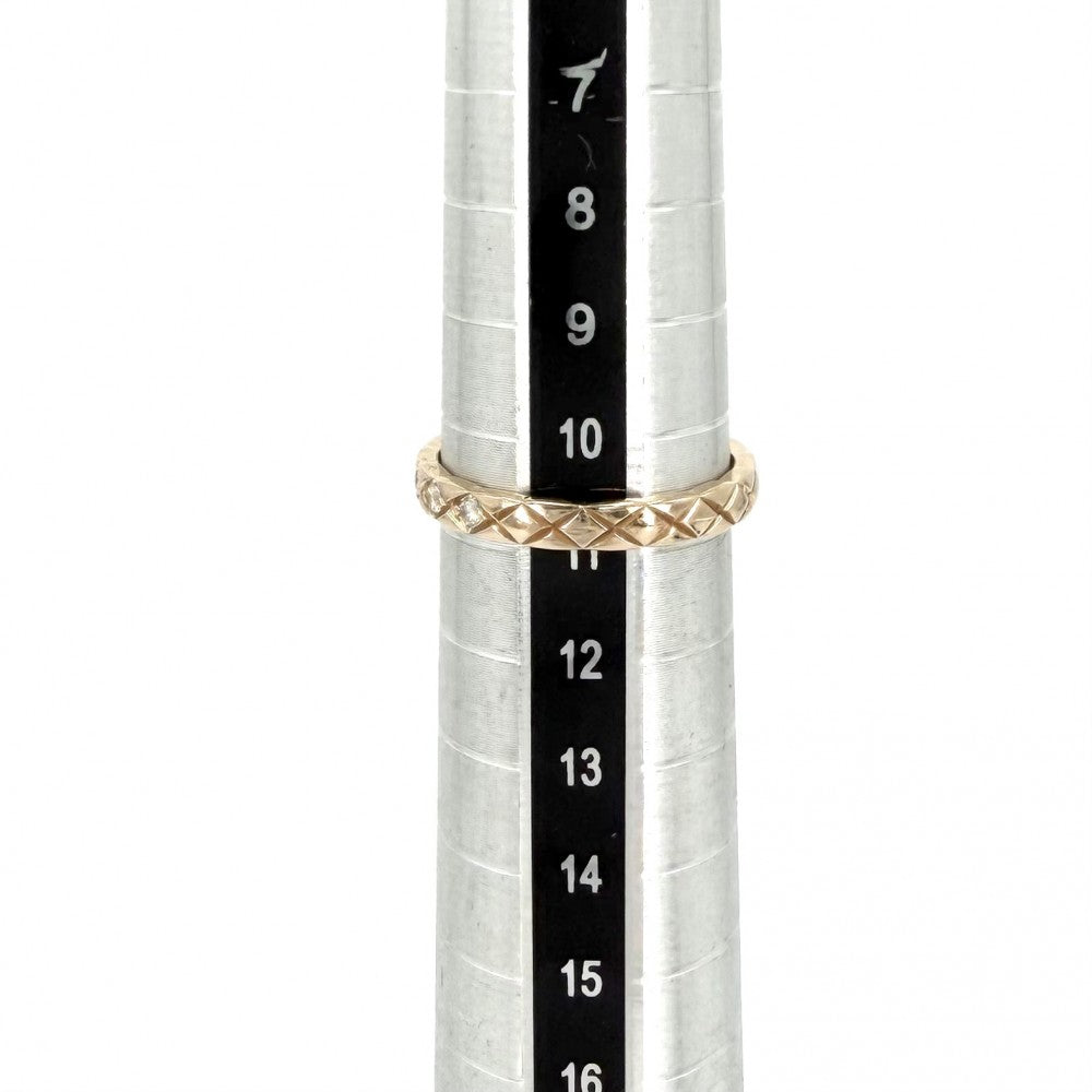 CHANEL シャネル 指輪 ココクラッシュ リング ミニ 5Pダイヤ ジュエリー アクセサリー 18金PG Au750 サイズ51 K18ピンクゴールド ダイヤモンド 約10.5号 レディース 約2.8g【中古品】