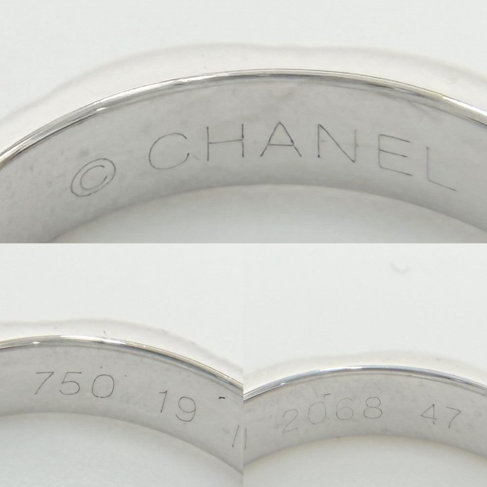 CHANEL シャネル 指輪 リング マトラッセ アクセサリー ジュエリー Au750 18金WG 47サイズ K18ホワイトゴールド 約6.5号 レディース 約3.4g【中古品】