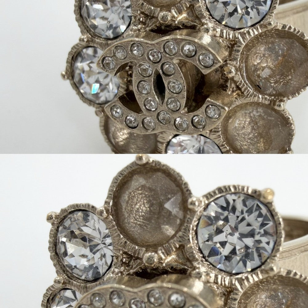CHANEL シャネル 指輪 ココマーク リング アクセサリー GP ラインストーン 約11.5号 B15A レディース 約8.3g 2015年【中古品】