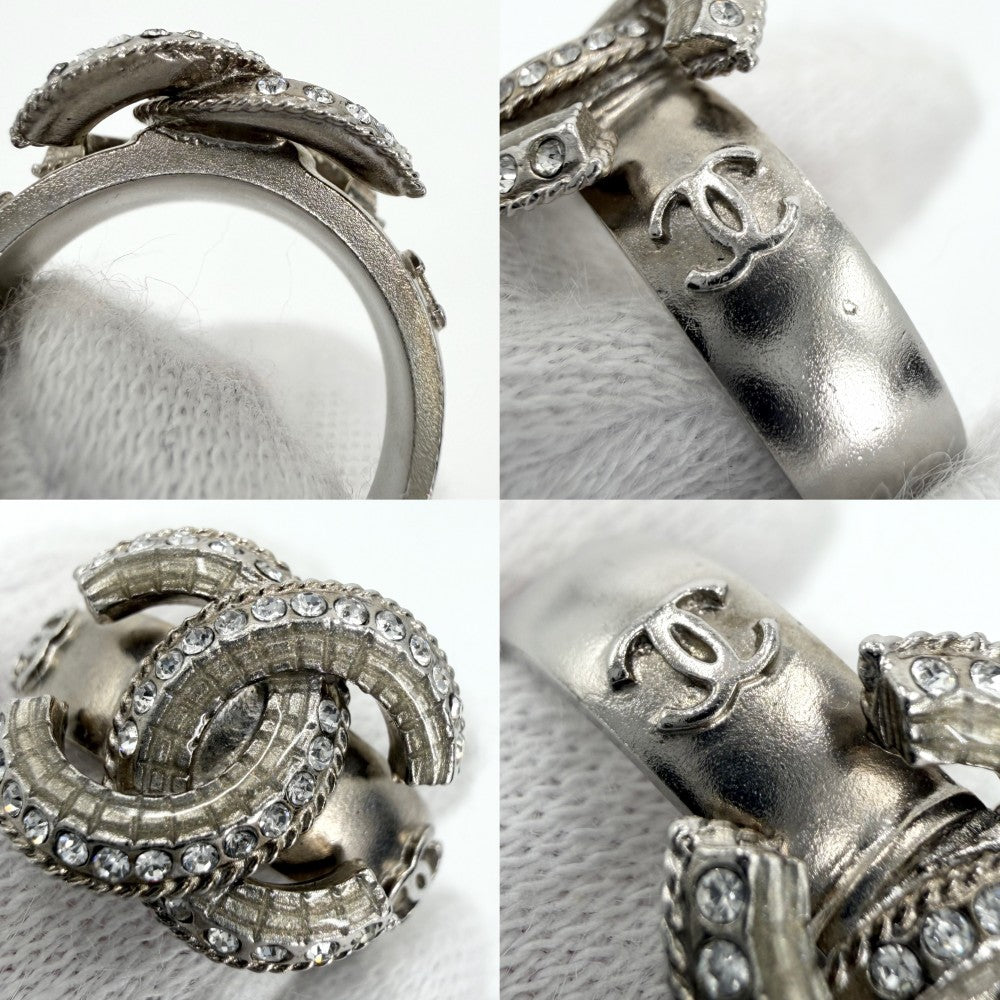 CHANEL シャネル 指輪 リング アクセサリー ココマーク ラインストーン 約11.5号 14K レディース 約5.6g 2014年【中古品】