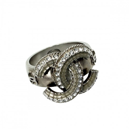 CHANEL シャネル 指輪 リング アクセサリー ココマーク ラインストーン 約11.5号 14K レディース 約5.6g 2014年【中古品】