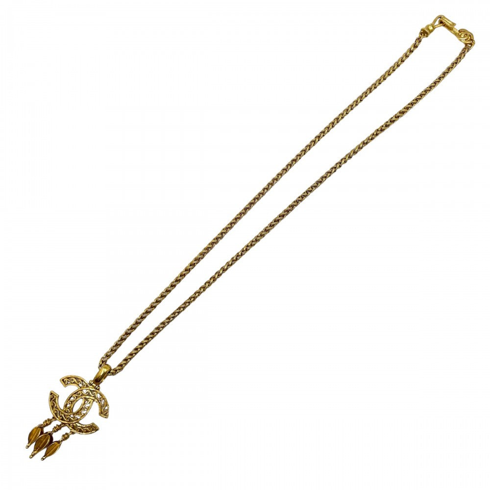 CHANEL シャネル ネックレス ココマーク ロングネックレス スイング アクセサリー ココ ヴィンテージ ペンダント GP 95A ゴールド レディース 約81.5g 1995年【中古品】