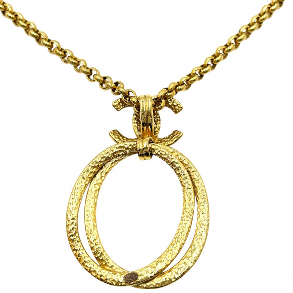 【開店SALE】 CHANEL シャネル ネックレス ココマーク ロングネックレス ターンロック アクセサリー ココ ヴィンテージ GP 96P ゴールド レディース 約56.2g 1996年【中古品】