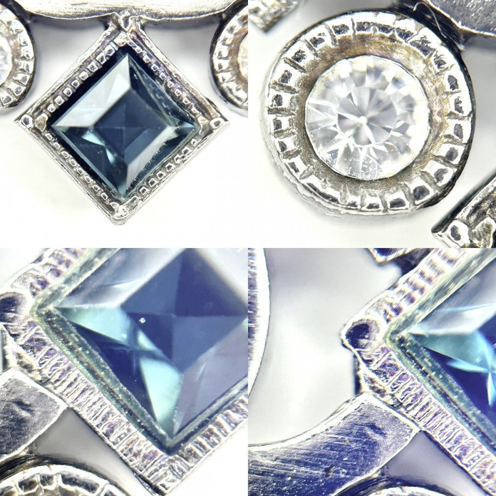【開店SALE】 CHANEL シャネル ネックレス ココマーク アクセサリー ココ ラインストーン 05P ブラック 黒 シルバー(暗め)金具 レディース 2005年【中古品】