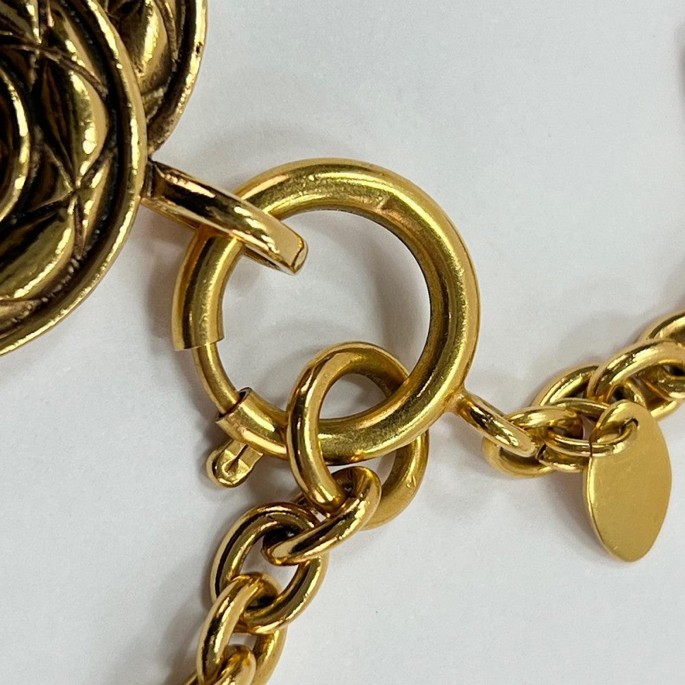 【開店SALE】 CHANEL シャネル ネックレス マトラッセ ココマーク ペンダント アクセサリー ヴィンテージ GP ゴールド レディース 約47.5g【中古品】