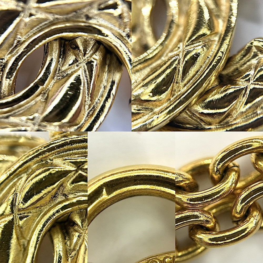 【開店SALE】 CHANEL シャネル ネックレス マトラッセ ココマーク ペンダント アクセサリー ヴィンテージ GP ゴールド レディース 約47.5g【中古品】