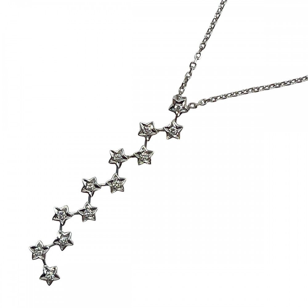 CHANEL シャネル ネックレス コメット ペンダント ジュエリー アクセサリー ダイヤ12石 K18ホワイトゴールド ダイヤモンド レディース 約10.2g【中古品】