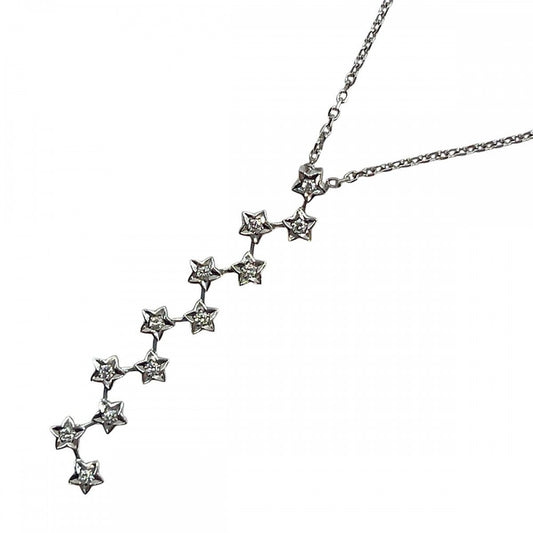 CHANEL シャネル ネックレス コメット ペンダント ジュエリー アクセサリー ダイヤ12石 K18ホワイトゴールド ダイヤモンド レディース 約10.2g【中古品】
