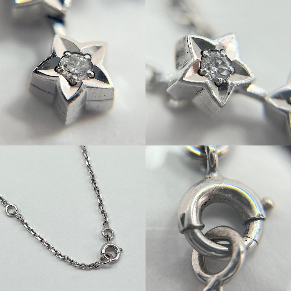 CHANEL シャネル ネックレス コメット ペンダント ジュエリー アクセサリー ダイヤ12石 K18ホワイトゴールド ダイヤモンド レディース 約10.2g【中古品】
